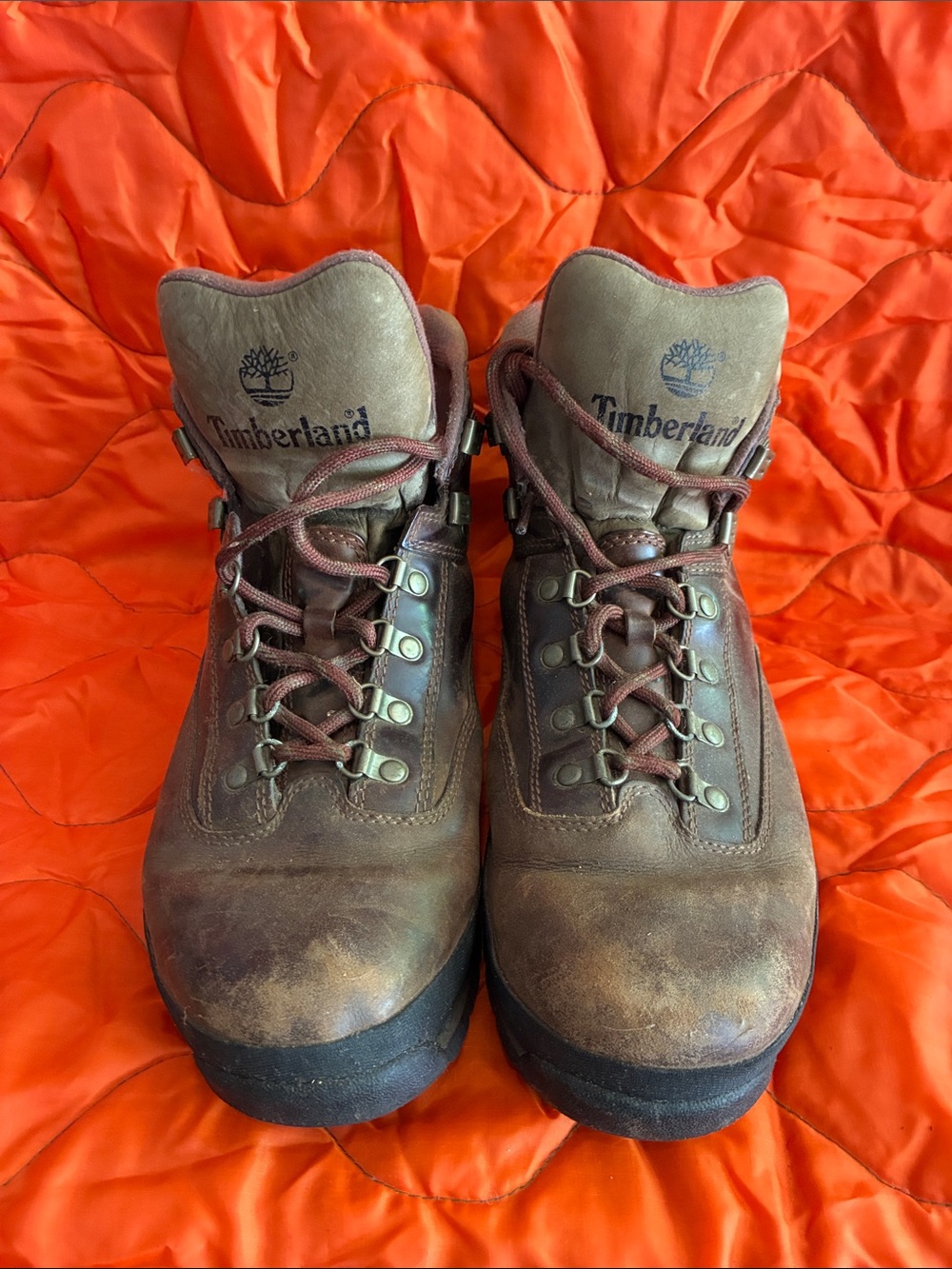 Timberland Brown Leather Lace-Up Hiking Boots